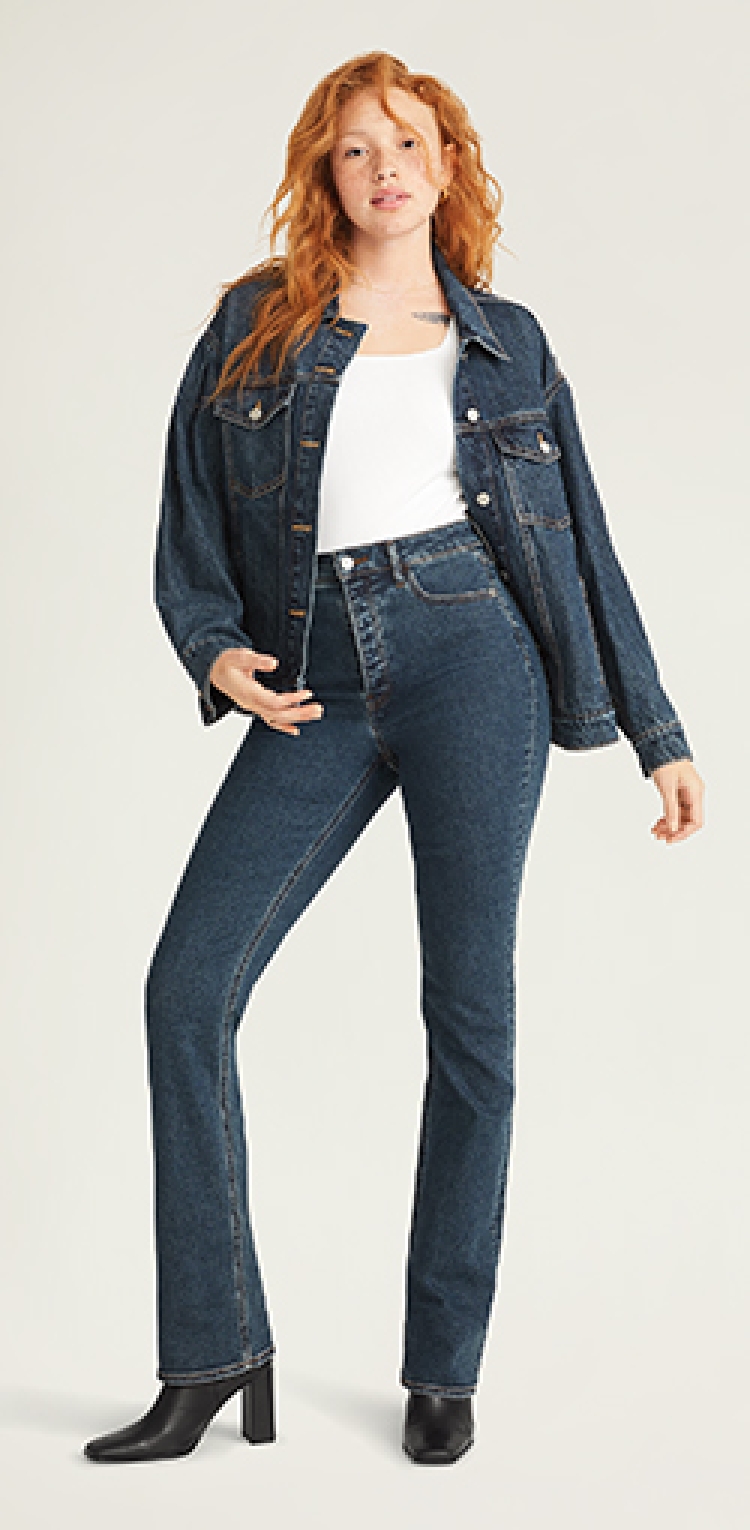 A relaxed loose fit medium wash jean.