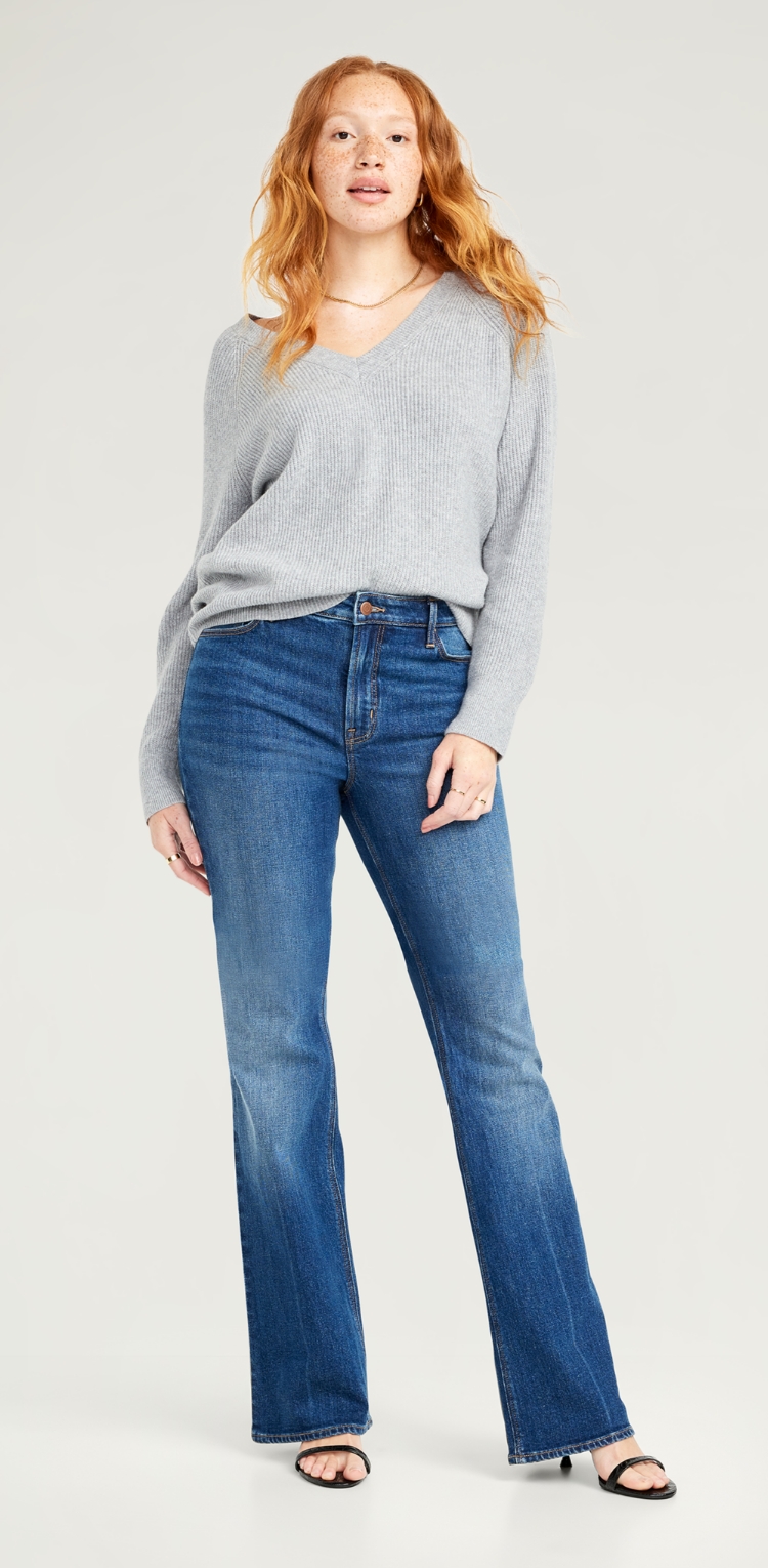 Garage Low Rise Flare Jean in Blue