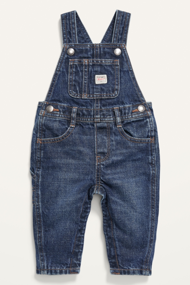 Women Blue Monster Knee Patch Dungarees