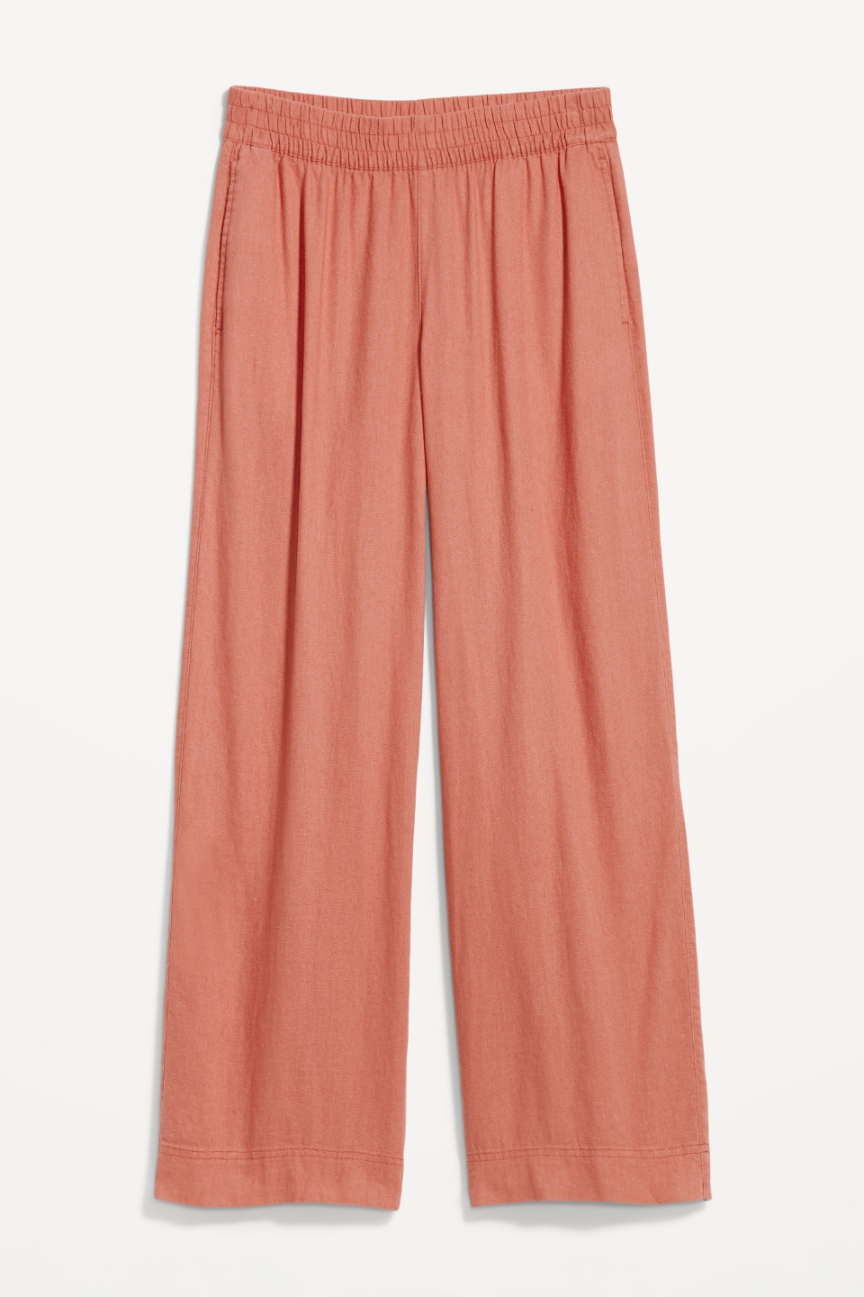 High-Waisted Linen-Blend Wide-Leg Pants for Women