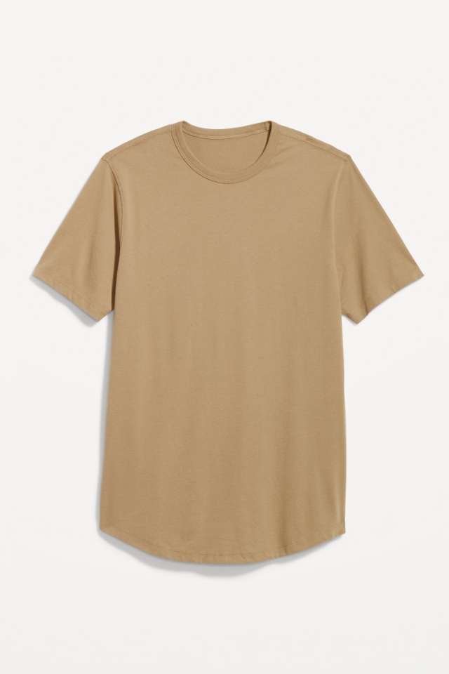  SHEIN Men's Solid Round Neck T Shirt Mens Activewear Tee  Shirt (Color : Khaki, Size : XXL.) : Clothing, Shoes & Jewelry