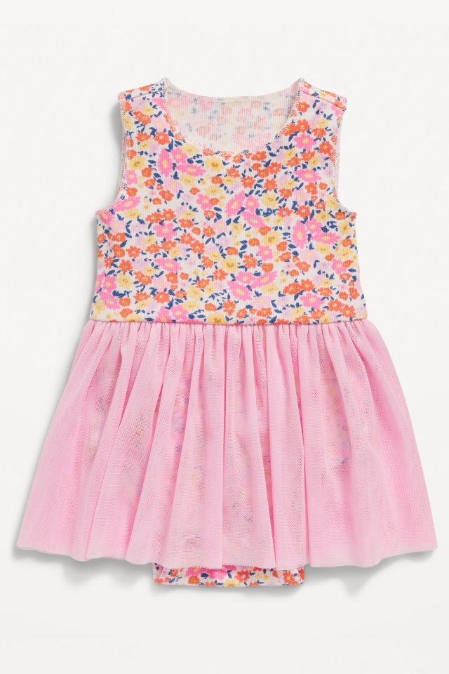 Printed Ribbed Dress - Light pink/New York - Kids