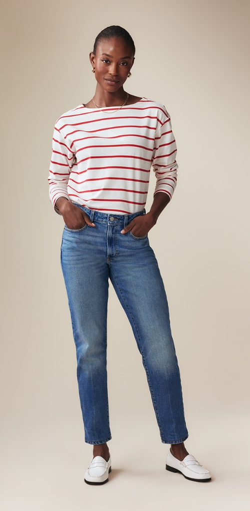 Femme Coupe Profilee Droite Jeans Old Navy