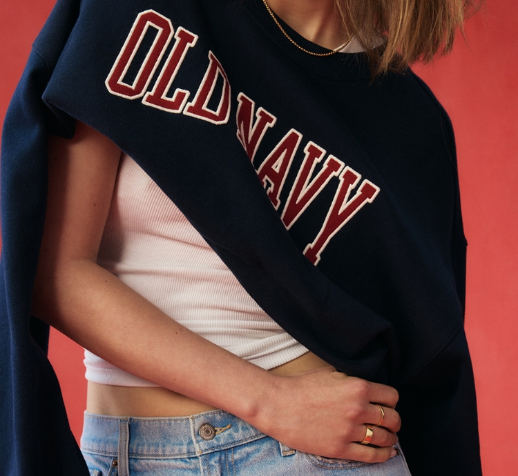 Three different models wearing jeans from Old Navy's denim collection.