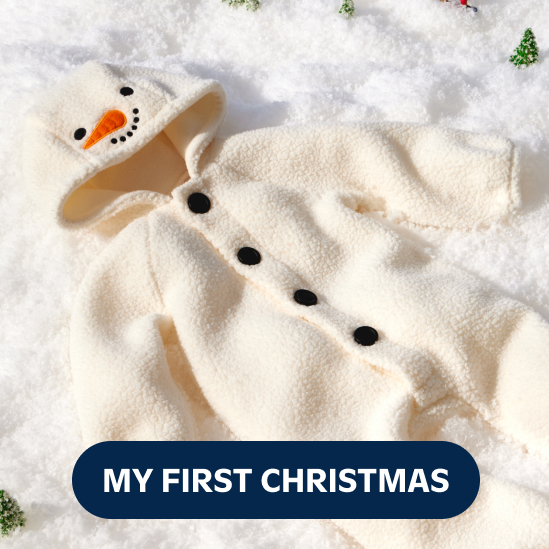 Image of an Old Navy hooded snowman one piece for baby.